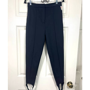 Tibi Stirrup Legging Pant High Waisted Seamed Front Stretch Black Women's Size 8